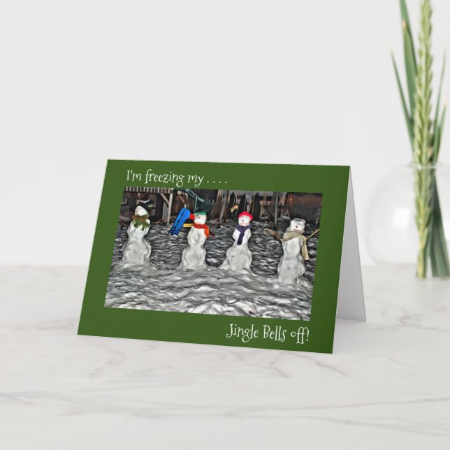 Carte Gel Mon Jingle Cloches Des Gens De Neige Vacances (Devant)