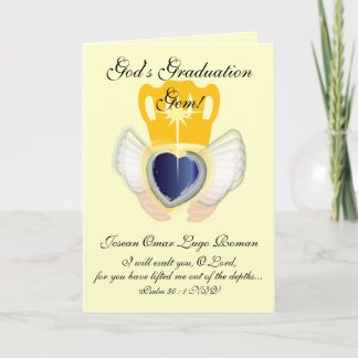 Carte Gem de la graduation de Dieu !-Personnaliser