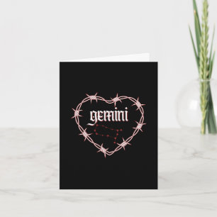 Carte Gemini Constellation gothique Edgy Anniversaire