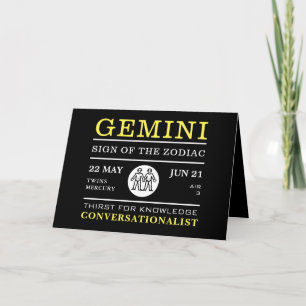 Carte Gemini Sign of the Zodiac, astrologie