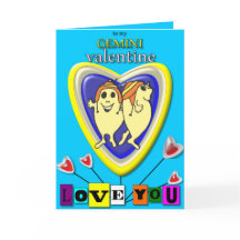 Carte Gemini Valentine/Zodiac.