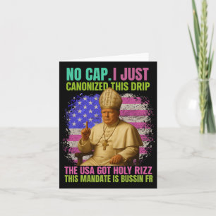 Carte Gen Alpha Slang Trump En Réputation Pape De L'Égli