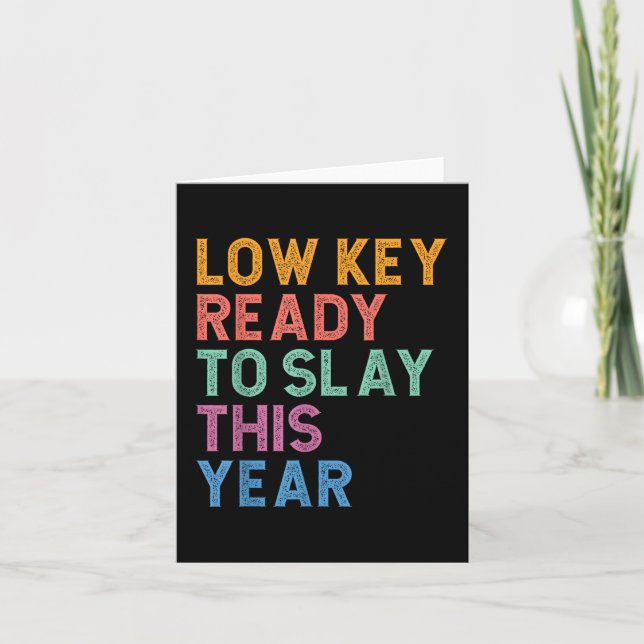 Carte Gen Z Alpha Retour À L'École Clé Basse Prêt À Fixe (Devant)