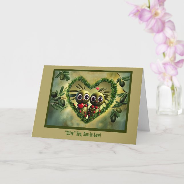 Carte Gendre Joyeuse Fête des Pères Mignon et Drôle  (Orchidée)