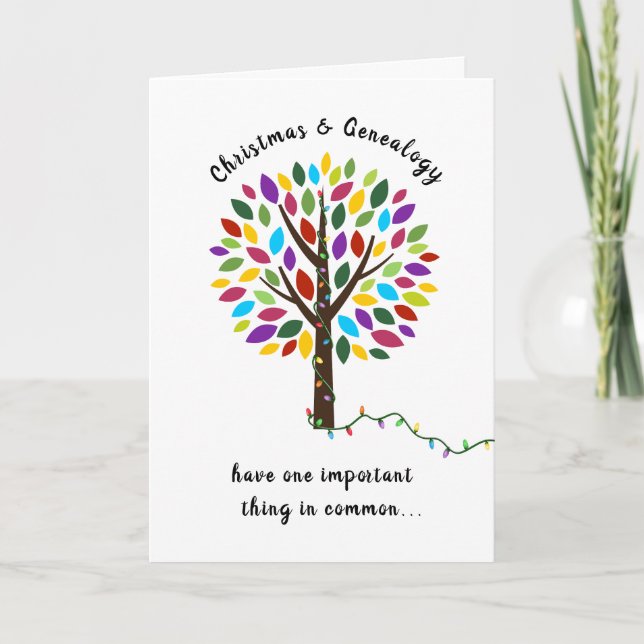 Carte Généalogie de Noël Arbre de famille Ajouter des no (Devant)
