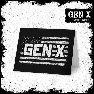 Carte Génération X American Flag Fier Gen Xer Gen X