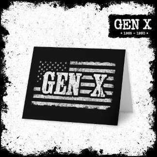 Carte Génération X American Flag Fier Gen Xer Gen X