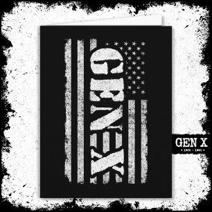 Carte Génération X American Flag Fier Gen Xer Gen X