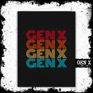 Carte Génération X Gen Xer Gen X Retro Vintage 80s Gen X