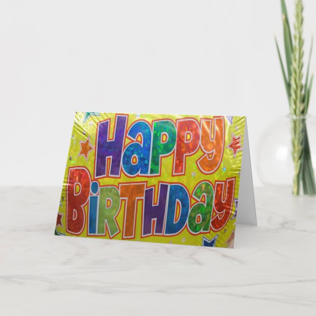 Carte Générique Balloon Anniversaire (Devant)