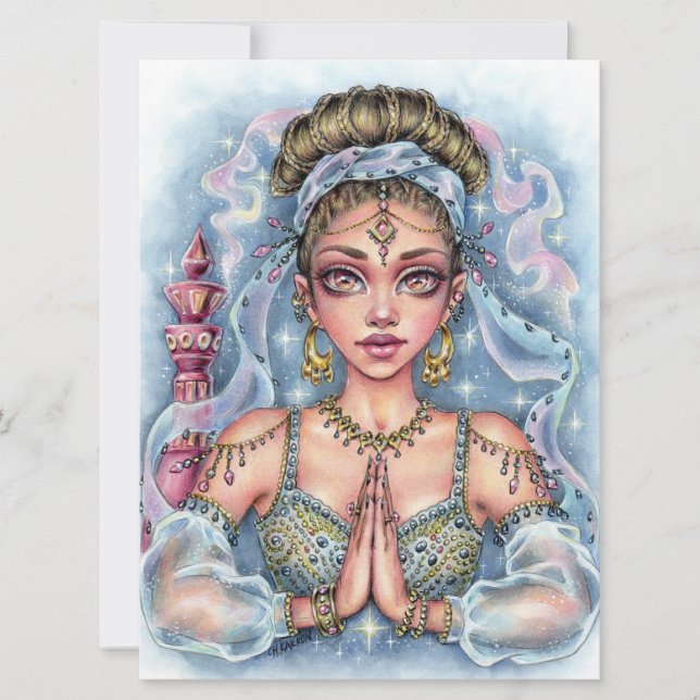 Carte Genie Fairytale Imaginaire Femme Magic Art Card (Devant)
