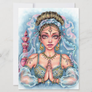 Carte Genie Fairytale Imaginaire Femme Magic Art Card