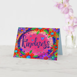 Carte Gentillesse rose floral Whimssal Inspirationnel am