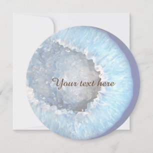 Carte Géode de cristal bleu noir