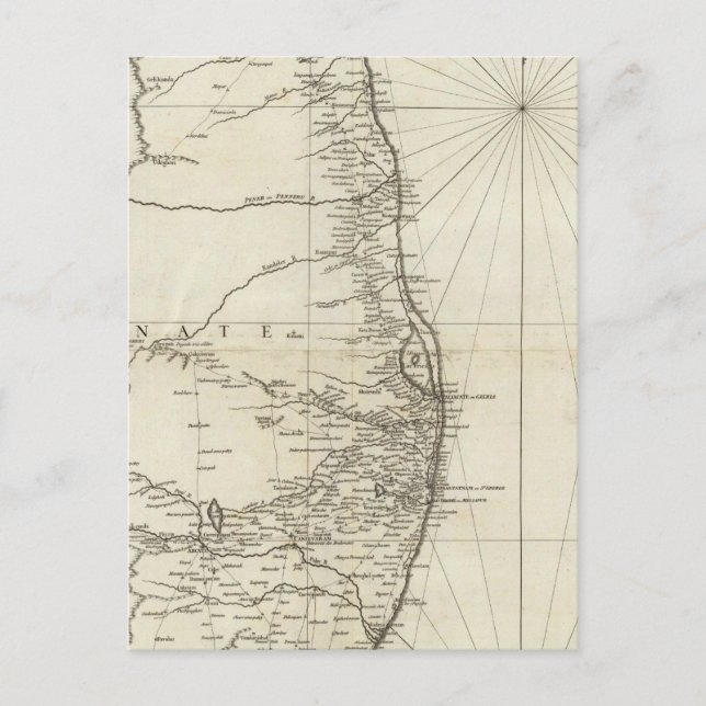 Carte géographique de l'Inde (Devant)