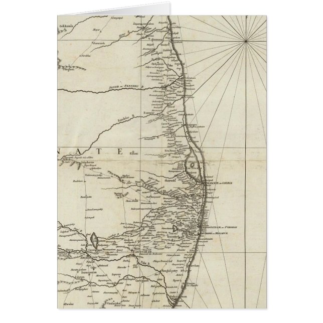 Carte géographique de l'Inde (Devant)