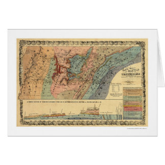 Carte géologique 1866 du Tennessee