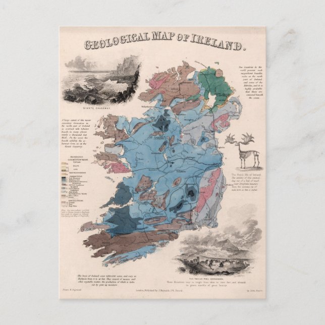 Carte géologique d'Irlande (Devant)