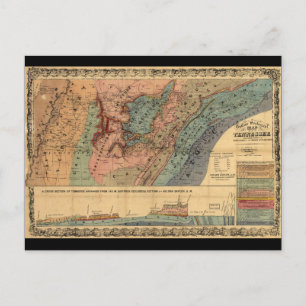 Carte géologique du Tennessee (1866)