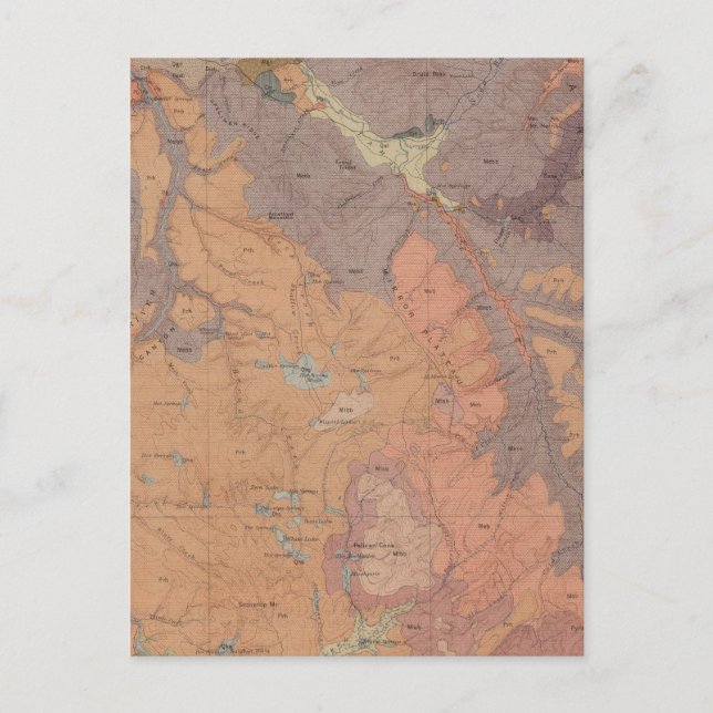 Carte géologique, Partie nationale de Yellowstone, (Devant)