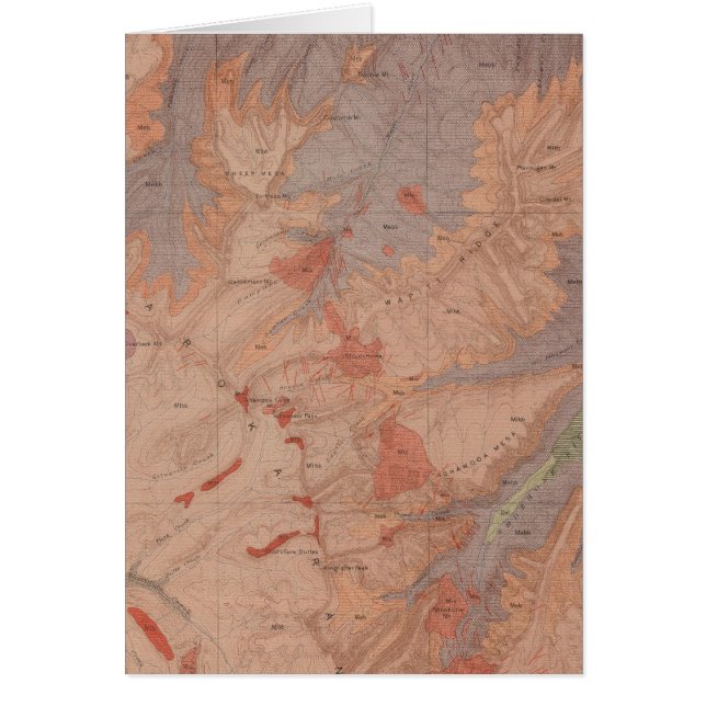 Carte géologique, partie nationale de Yellowstone, (Devant)