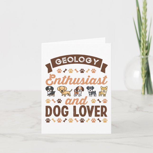 Carte Geology Enthusiast and Dog Lover Gift (Devant)