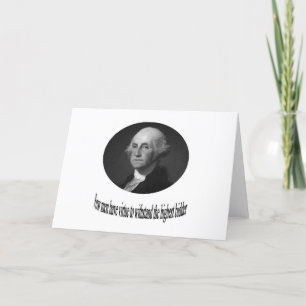 Carte George Washington avec la citation