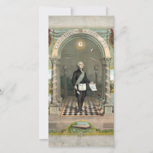 Carte George Washington comme un franc-maçon