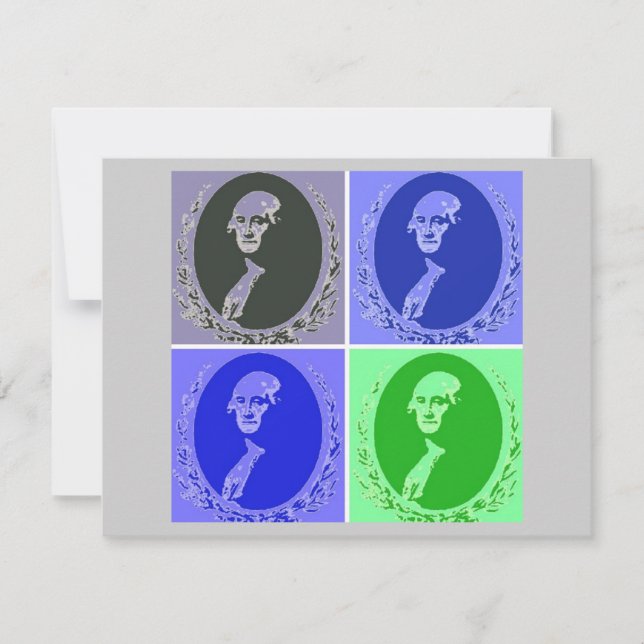 Carte George Washington Pop Art (Devant)