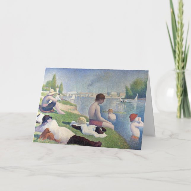 Carte Georges Seurat - Baignades aux Asnières (Devant)