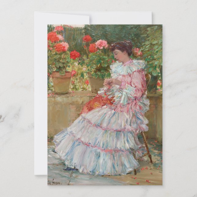 Carte Geraniums | Childe Hassam (Devant)