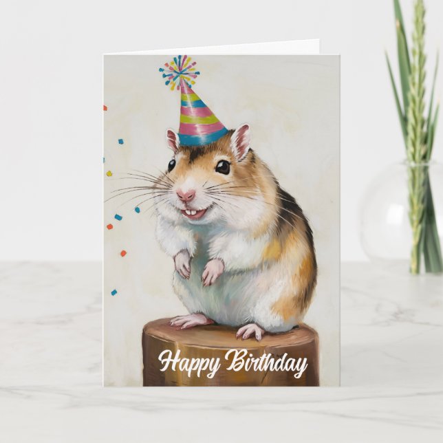 Carte Gerbil confetti mongol (Devant)