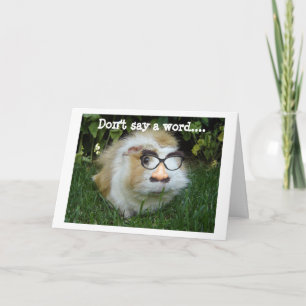 CARTE GERBIL EN DÉGUISE PRÊT À LA FÊTE D'ANNIVERSAIRE