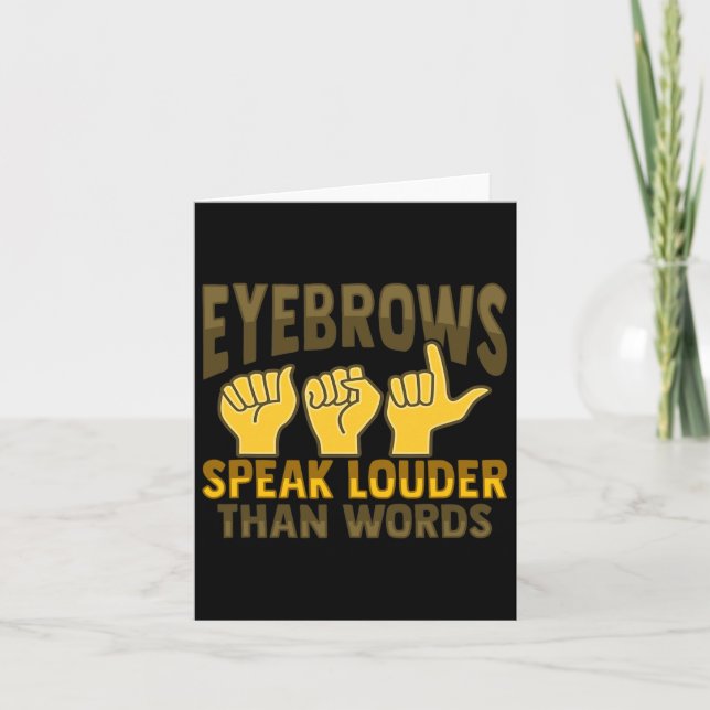 Carte Geste de la main Asl Sensibilisation à la perte au (Devant)