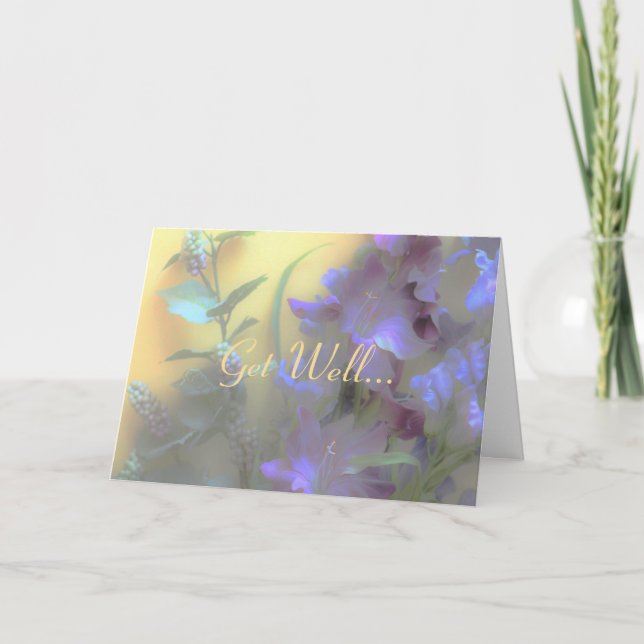 Carte Get Well Card, floral clair (Devant)