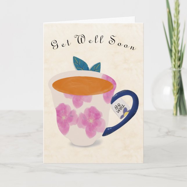 Carte Get Well Soon Teacup (Devant)
