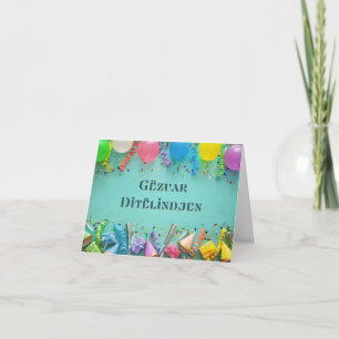 Carte Gëzuar Ditëlindjen, anniversaire en Albanie