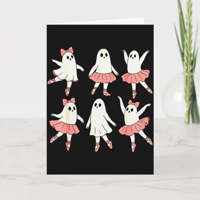Carte Ghost Ballerina Ballet Dance Teacher Halloween Cos (Devant)