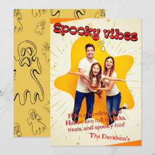 Carte Ghost Couper Ghost Salutation amusante