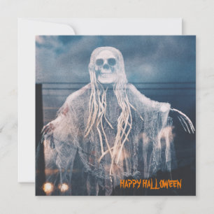 Carte Ghost Wish Happy Halloween personnalisé 