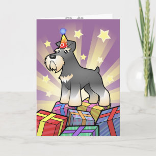 Carte Giant d'anniversaire/Schnauzer standard/miniature