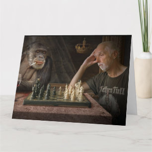 CARTE GIANT JUMBO BANNIVERSAIRE CHIMPANZEE GREETING CARD