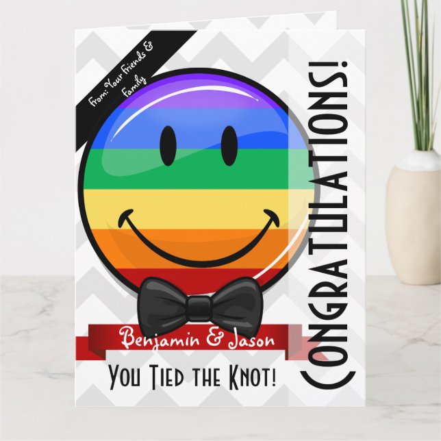 Carte Giant Smile Gay Mariage Félicitations Big Card (Devant)