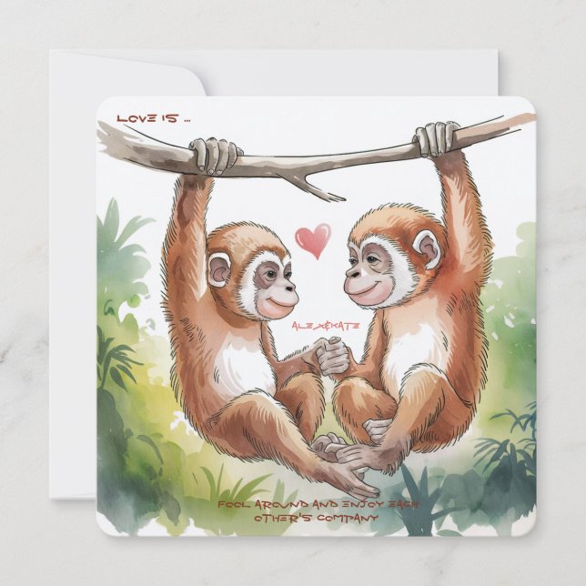 Carte Gibbon Valentines (Devant)