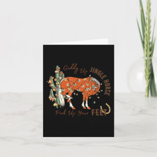 Carte Giddy Up Jingle Horse Ramassez Vos Pieds Cactus Va