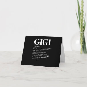 Carte Gigi Définition Grandma Fête des mères Cadeaux Fem