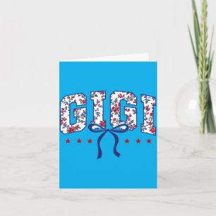 Carte Gigi Floral 14 juillet Fête de l'Indépendance Gran