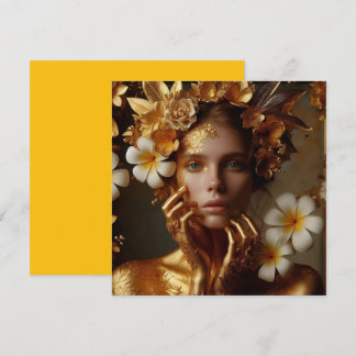 Carte Gilded Pre-Raphaelite Woman 3