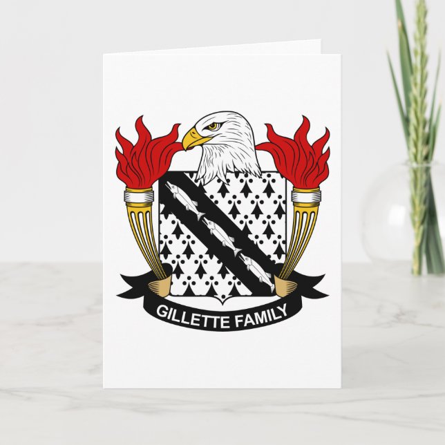 Carte Gillette Family Crest (Devant)
