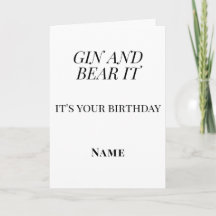 Gin et l'Endurer Anniversaire – Personnalisé Drôle